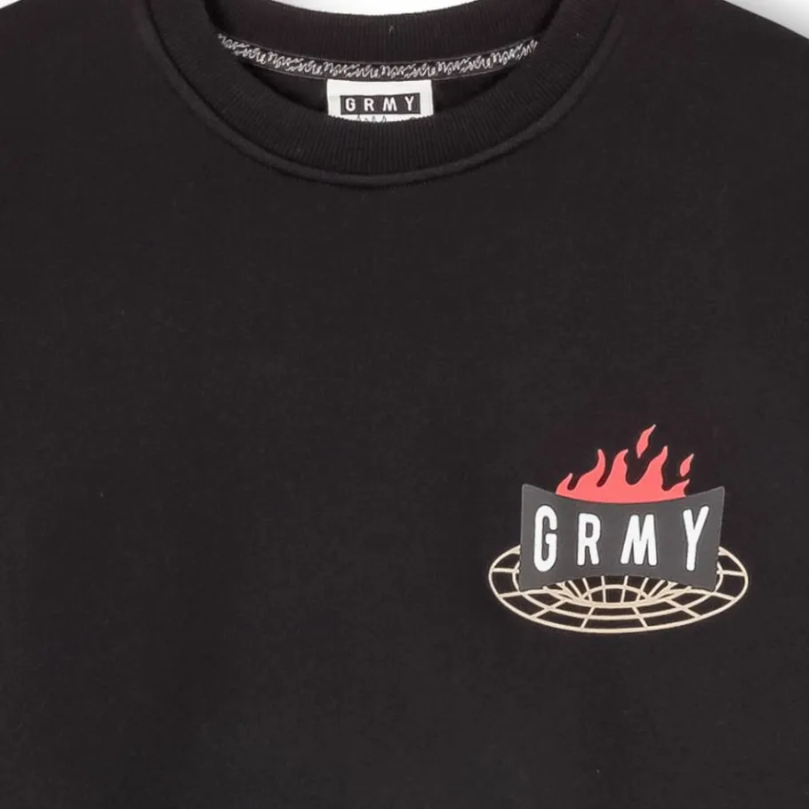 Grimey Sudadera Back At You Vintage Crewneck - Black - Fw23 Discount