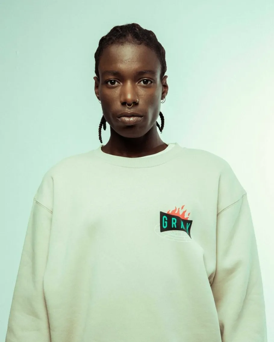Grimey Sudadera Back At You Vintage - Cream - Fw23 New