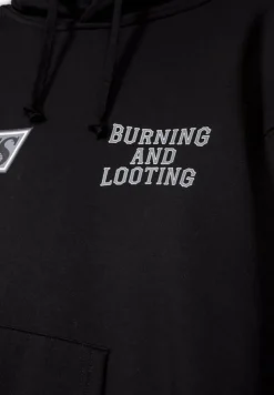 Grimey Sudadera Causing Panic Vintage Hoodie - Black - Ss24 Best