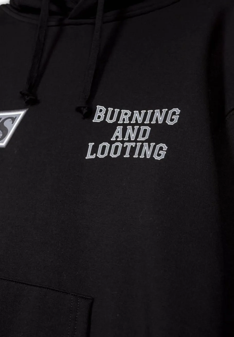 Grimey Sudadera Causing Panic Vintage Hoodie - Black - Ss24 Best