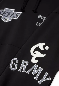 Grimey Sudadera Causing Panic Vintage Hoodie - Black - Ss24 Best
