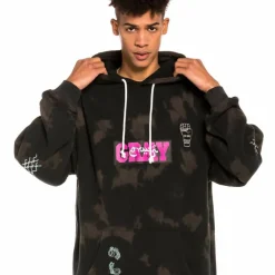 Grimey Sudadera "Day Dreamer" Hoodie - Bleached Black - Spring 22 Cheap