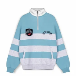 Grimey Sudadera Fire Route High Neck - Blue - Spring 23 Cheap