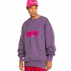Grimey Sudadera Flying Saucer Crewneck Fw19 Purple New
