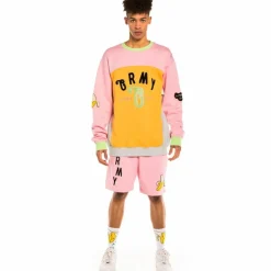 Grimey Sudadera "Jungle Punch" Bicolor Crewneck - Pink - Spring 22 Online