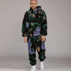 Grimey Sudadera Lost Boys All Over Sherpa Hoodie - Black - Winter 22 Cheap