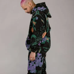 Grimey Sudadera Lost Boys All Over Sherpa Hoodie - Black - Winter 22 Cheap