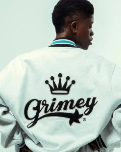 Grimey Sudadera Madrid Fleece Button Heavyweight - Sport Grey - Fw23 Discount