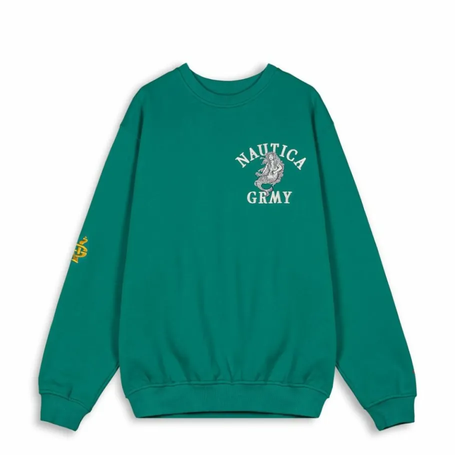 Grimey Sudadera Mighty Harmonist Nautica X Grmy - Green - Ss24 Best Sale