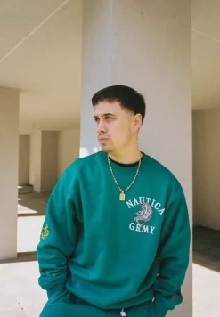 Grimey Sudadera Mighty Harmonist Nautica X Grmy - Green - Ss24 Best Sale