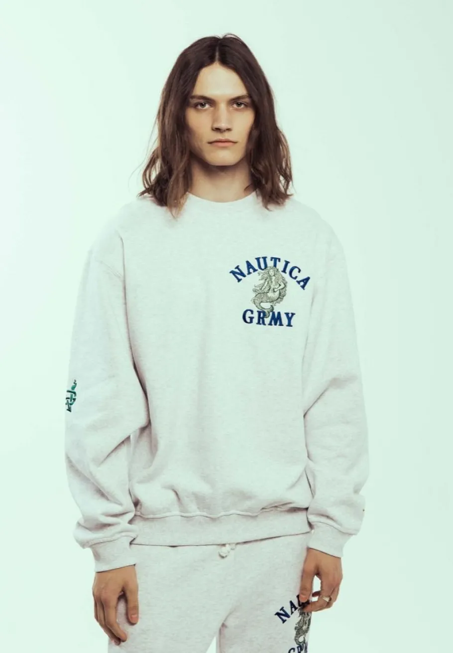 Grimey Sudadera Mighty Harmonist Nautica X Grmy - Sport Grey - Ss24 Store