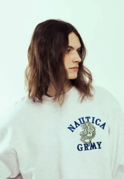 Grimey Sudadera Mighty Harmonist Nautica X Grmy - Sport Grey - Ss24 Store