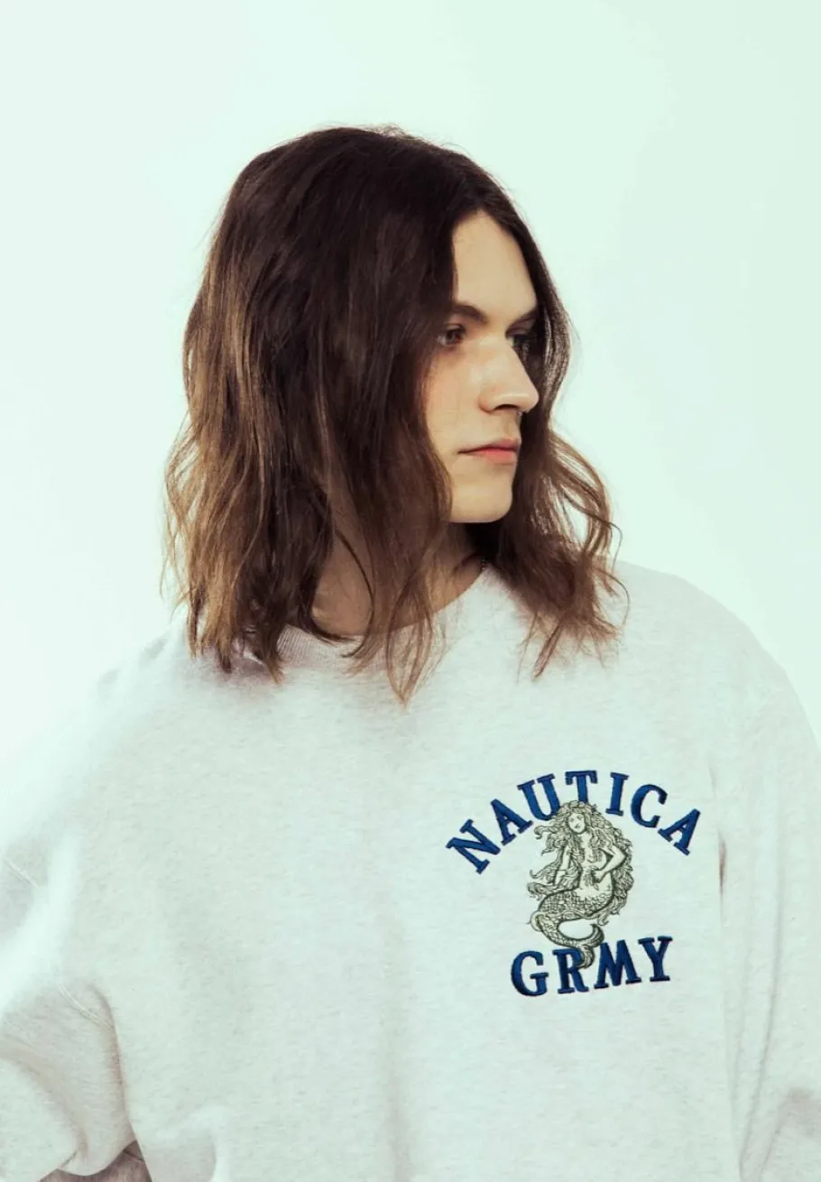 Grimey Sudadera Mighty Harmonist Nautica X Grmy - Sport Grey - Ss24 Store