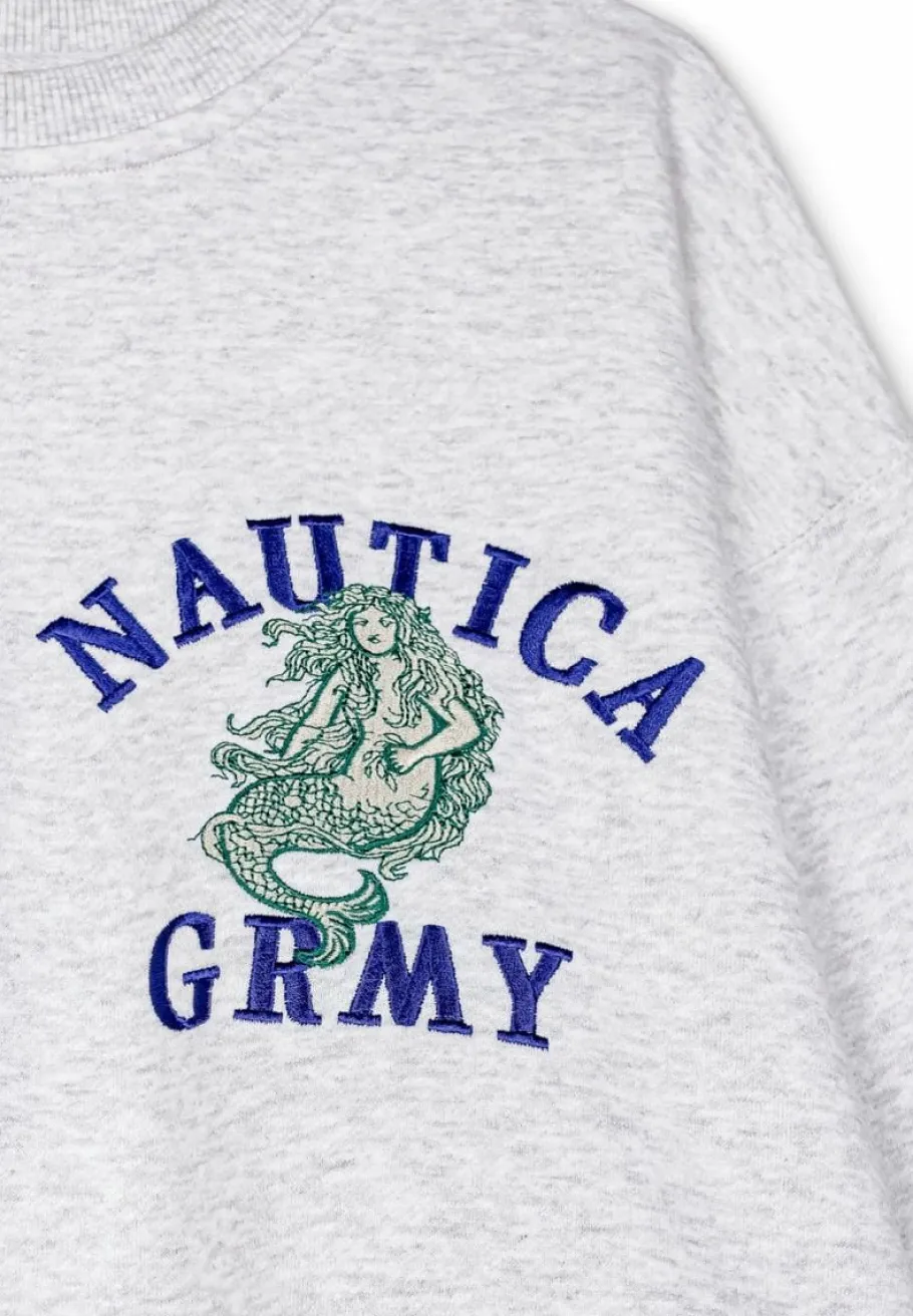 Grimey Sudadera Mighty Harmonist Nautica X Grmy - Sport Grey - Ss24 Store
