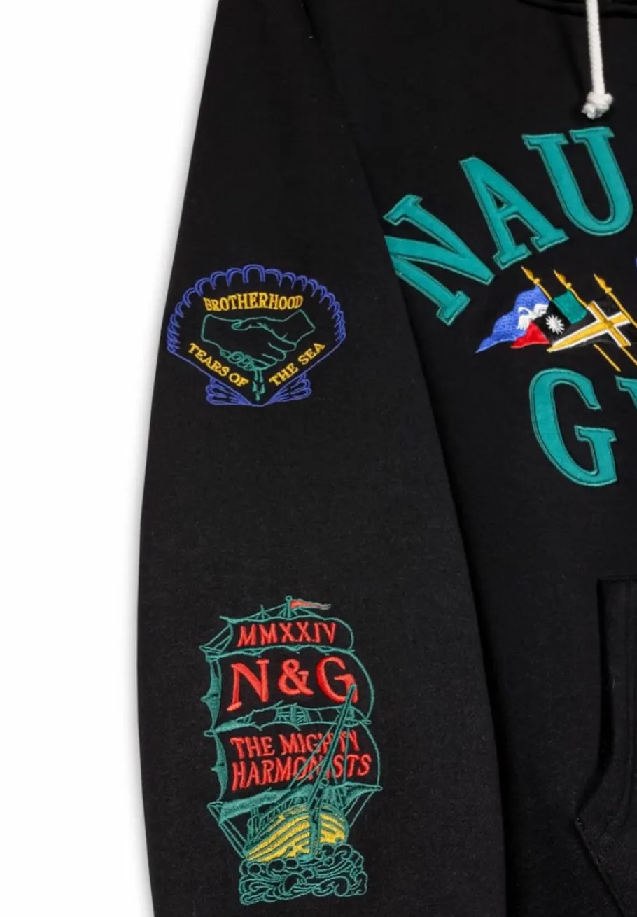 Grimey Sudadera Mighty Harmonist Nautica X Grmy - Black - Ss24 Fashion