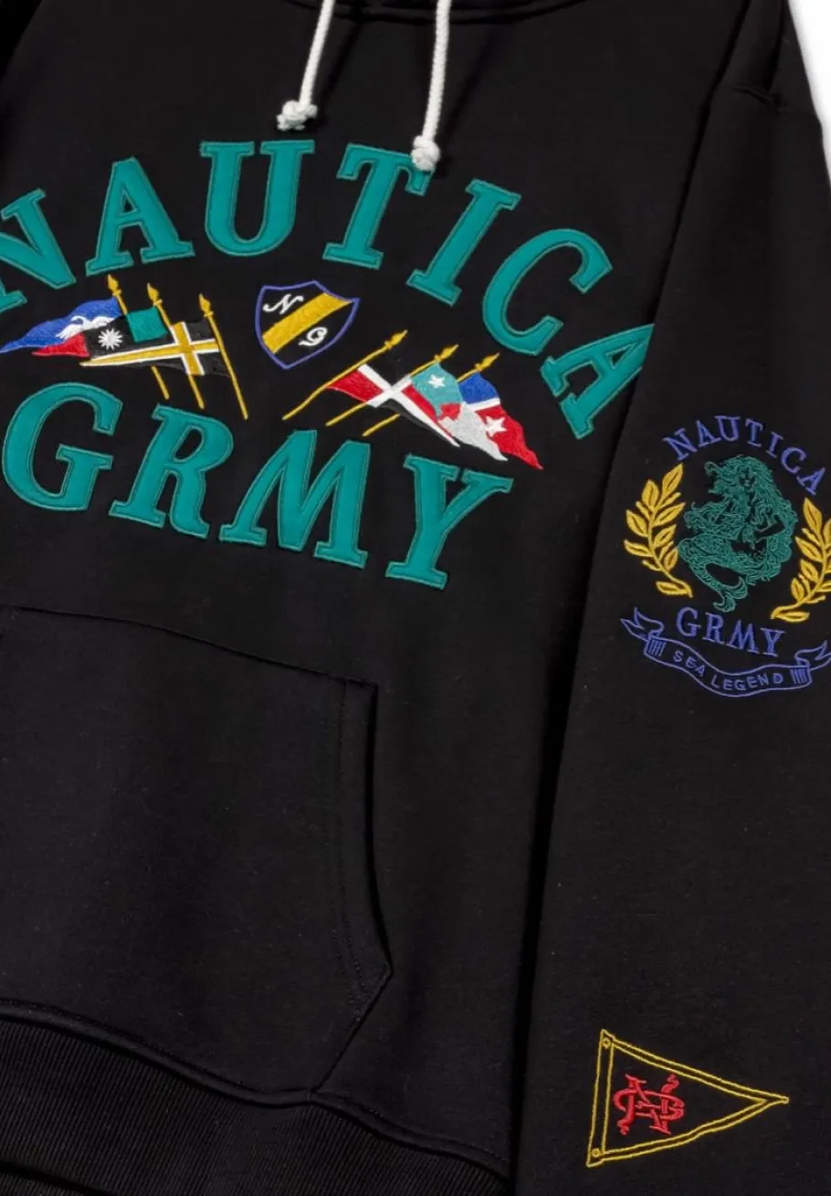 Grimey Sudadera Mighty Harmonist Nautica X Grmy - Black - Ss24 Fashion