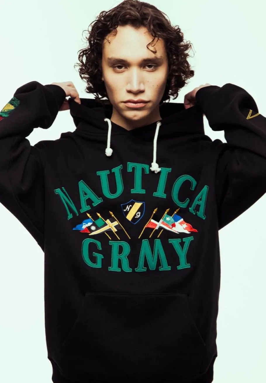 Grimey Sudadera Mighty Harmonist Nautica X Grmy - Black - Ss24 Fashion