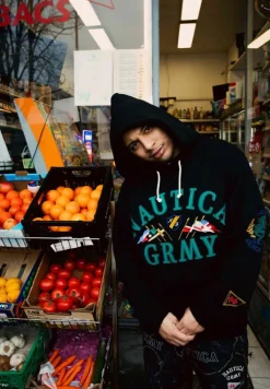 Grimey Sudadera Mighty Harmonist Nautica X Grmy - Black - Ss24 Fashion