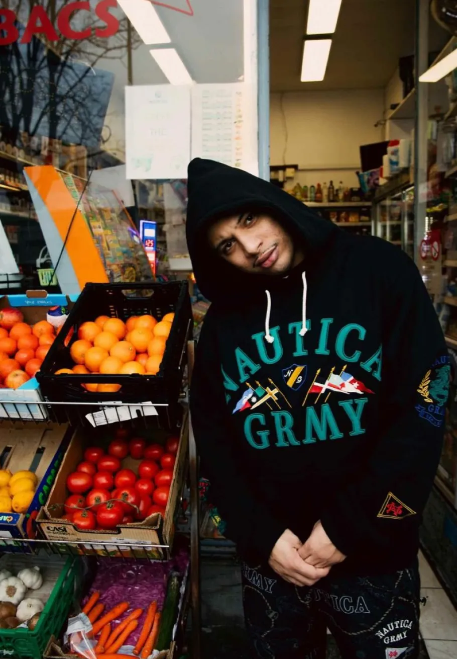 Grimey Sudadera Mighty Harmonist Nautica X Grmy - Black - Ss24 Fashion