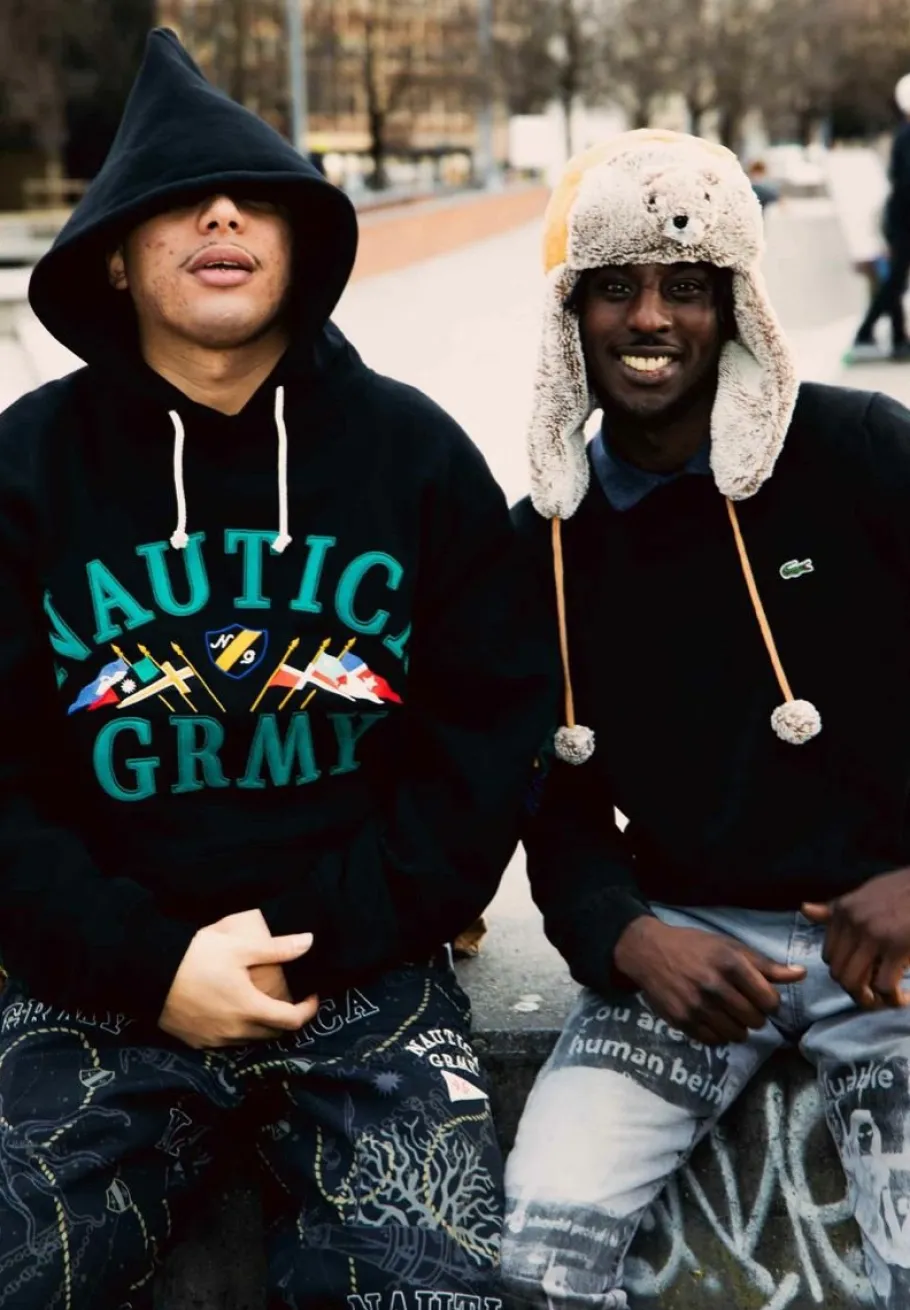 Grimey Sudadera Mighty Harmonist Nautica X Grmy - Black - Ss24 Fashion