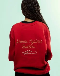 Grimey Sudadera Nablus Vintage Crewneck - Dark Red - Fw23 New