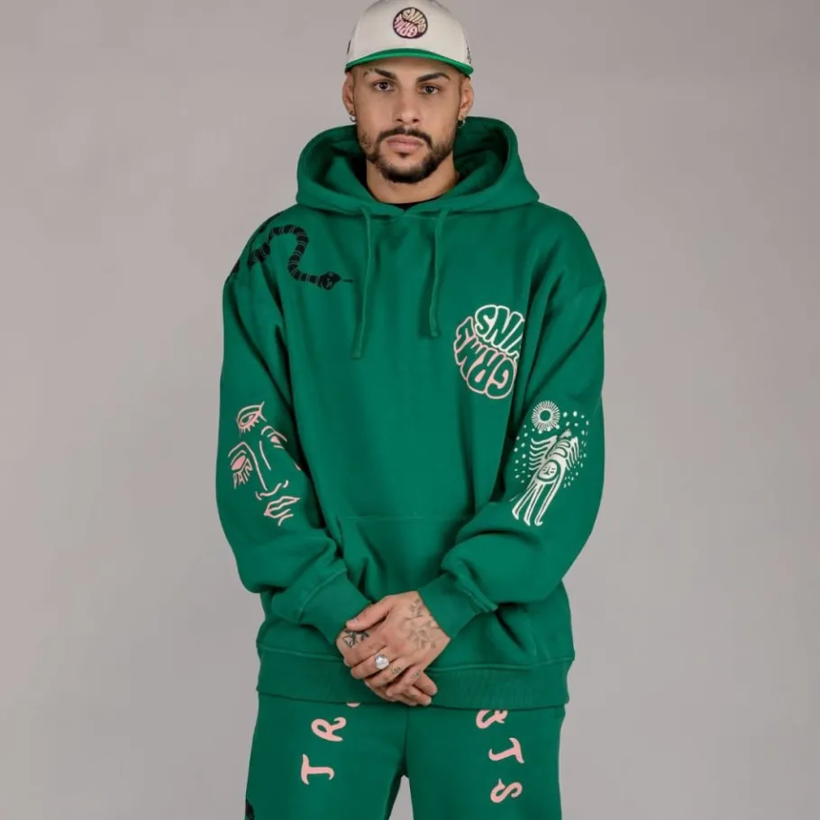 Grimey Sudadera "Snipes X True Roots" Hoodie - Green - Fall 22 Best Sale
