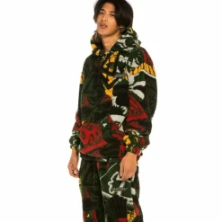 Grimey Sudadera Space Lady All Over Jacquard Sherpa - Orange - Winter 21 Fashion