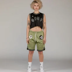 Grimey Top The Clout Mesh Crop - Black - Spring 23 Outlet
