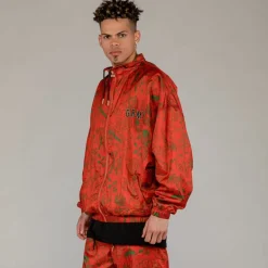 Grimey Track Jacket The Toughest Satin Red - Spring 23 Shop
